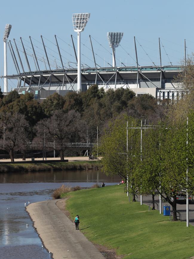 The Melbourne Cricket Ground from Princes bridge. Picture: NCA NewsWire / David Crosling