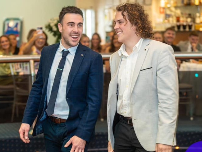 St Mary's best-and-fairest winners Jack Bianchin and Rory Hanlon. Picture: Ridewood Photography