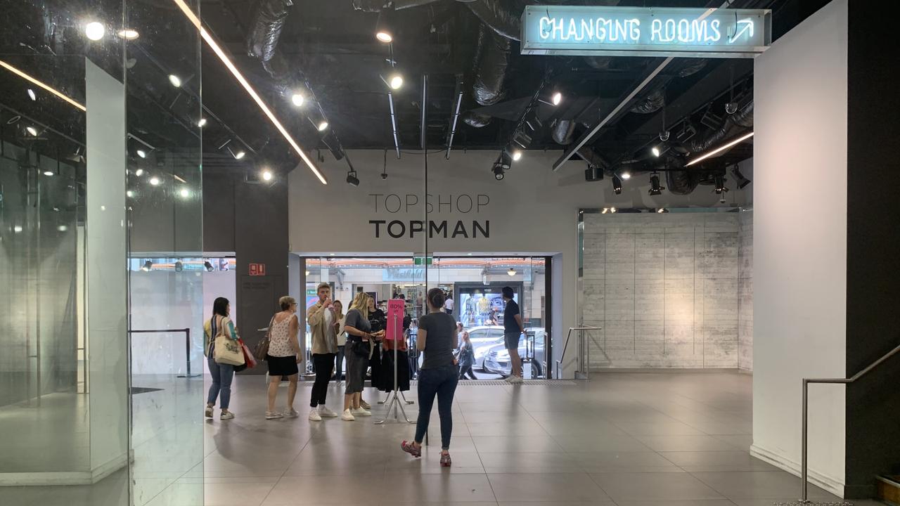 The Sydney store was stripped bare and almost empty in its sad, final hours. Picture: news.com.au/Benedict Brook.