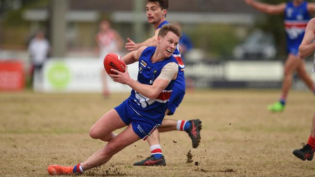 Mornington’s Xavier Barry-Murphy on the move against Karingal.