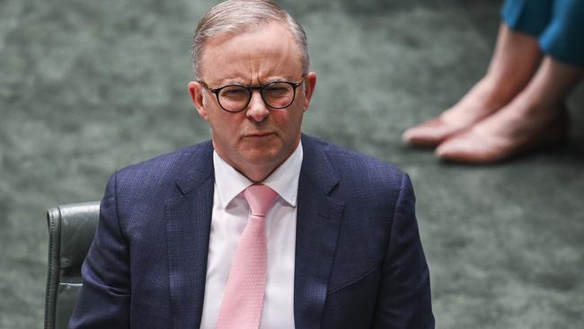 Prime Minister Anthony Albanese in parliament on Wednesday. Picture: NCA NewsWire / Martin Ollman