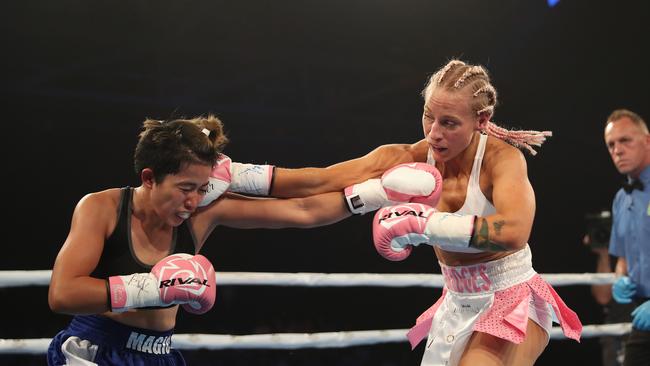 Ebanie Bridges has no plans to quit boxing. Picture: Brett Costello