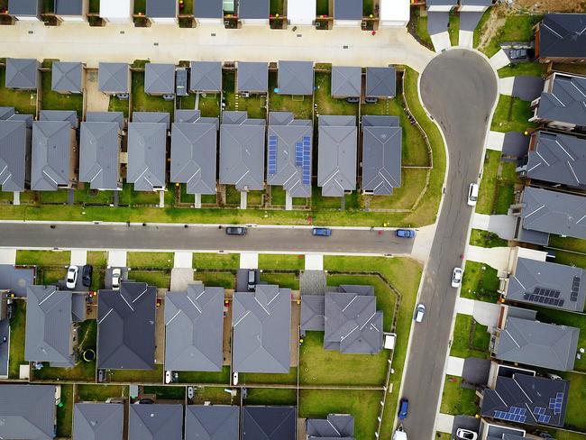 A house and land development at Marsden Park in Sydney's north west. Picture: Toby Zerna