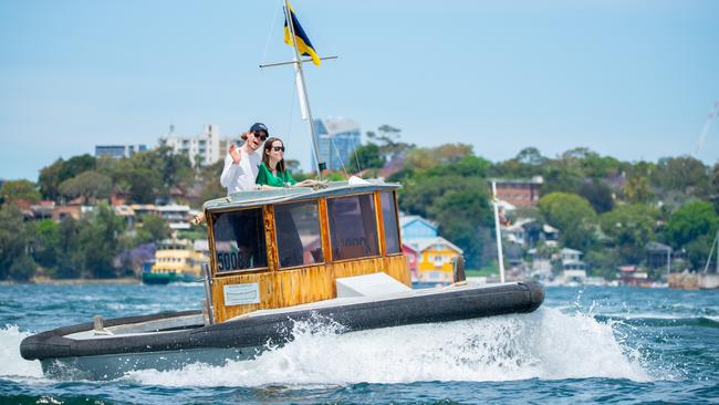 A small workboat on Sydney Harbour. Picture: Thomas Lisson