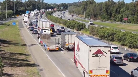 Traffic is backed for kilometres on the M1. Picture: supplied