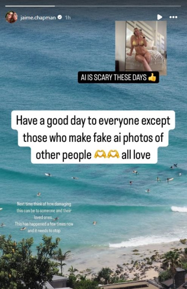 Jaime Chapman’s Instagram post.