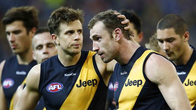 First Elimination Final. Richmond v Carlton at the MCG. A dissappointed Shane Tuck after playing his last game for the Tigers.  Pic: MICHAEL KLEIN.   MELBOURNE, AUSTRALIA. Sunday September 8, 2013.