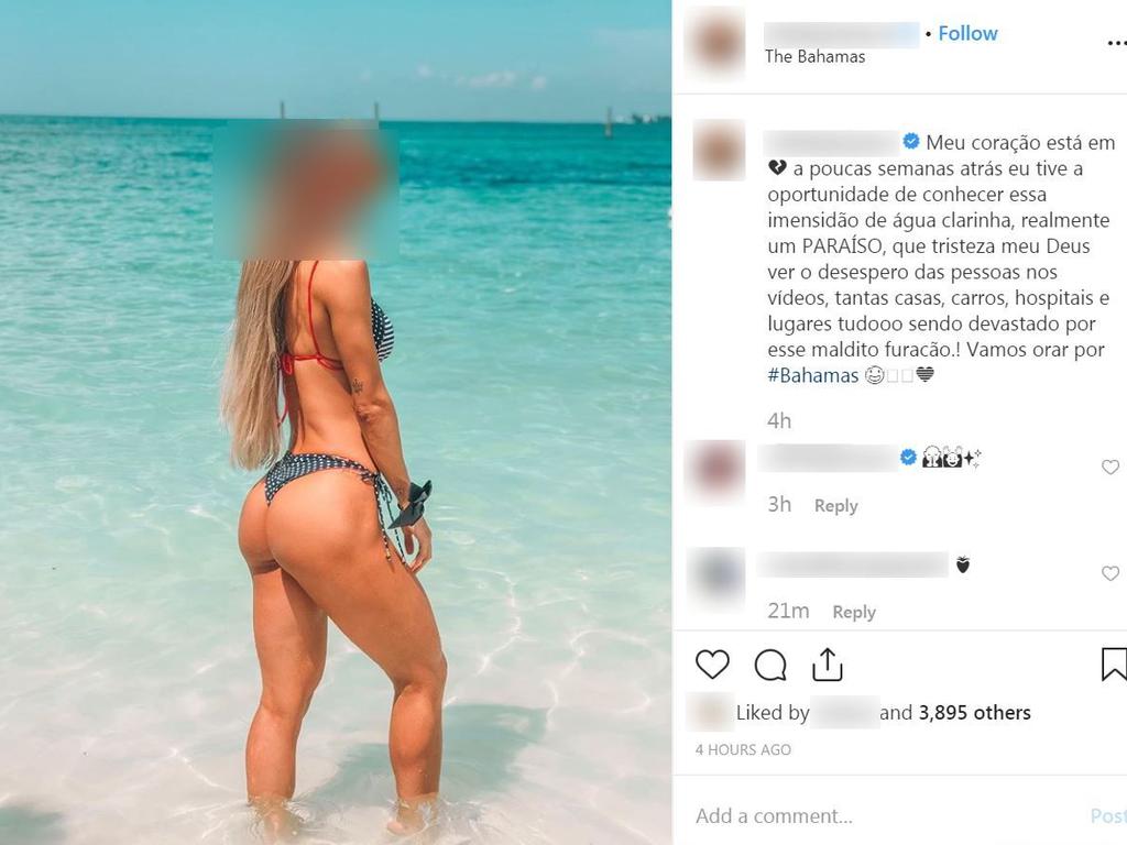This Instagram influencer posted a picture of herself on the beach. Picture: Instagram