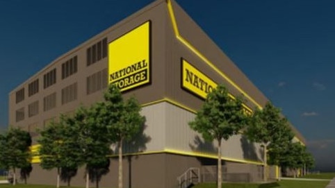 Artist impressions for the proposed National Storage warehouse in Wynnum.