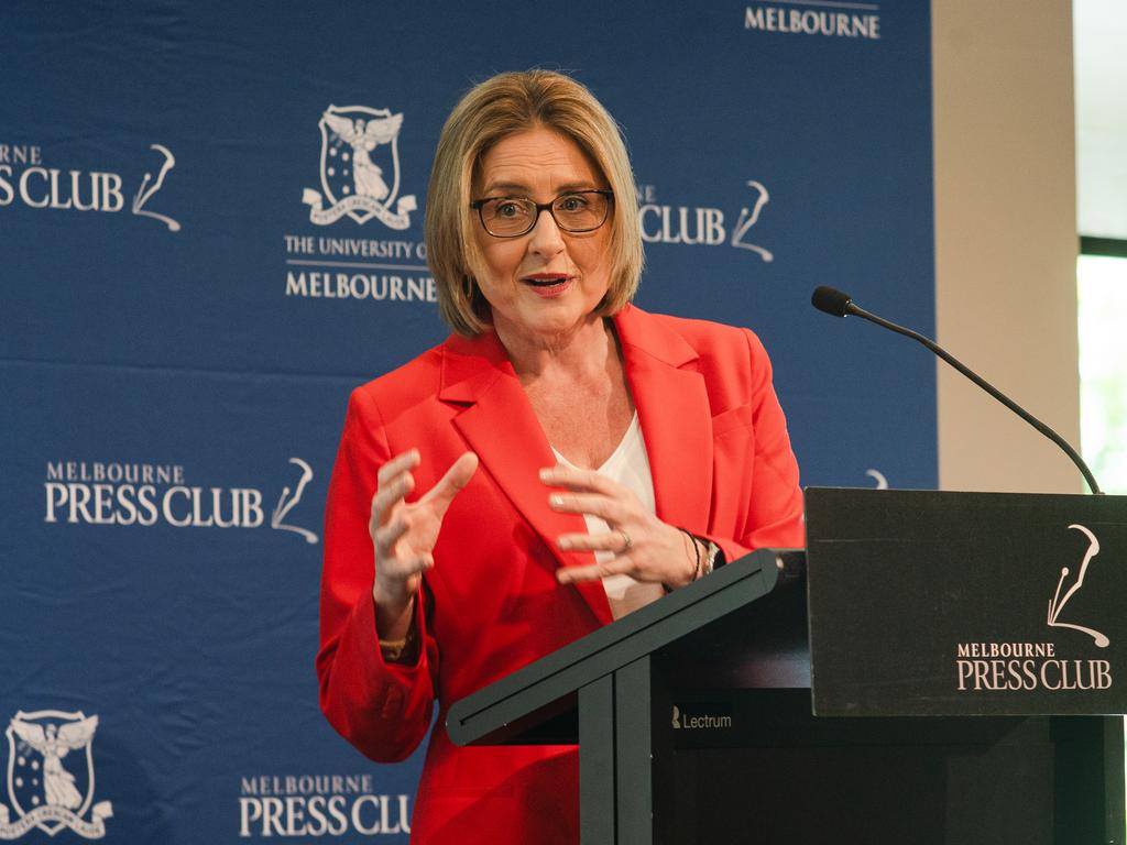 Jacinta Allan gave the crowd a taste of the ‘real’ her at the Melbourne Press Club. Picture: Supplied