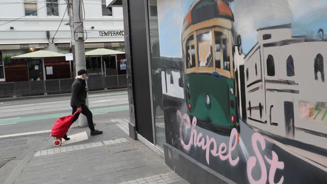 Melbourne’s empty streets during its sixth lockdown. Picture: NCA NewsWire / David Crosling