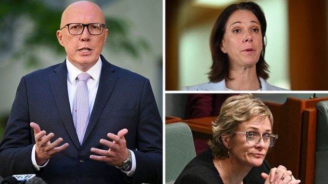 Opposition Leader Peter Dutton has turned his attention to Mckellar and Warringah, held by teal MPs Sophie Scamps and Zali Steggall.