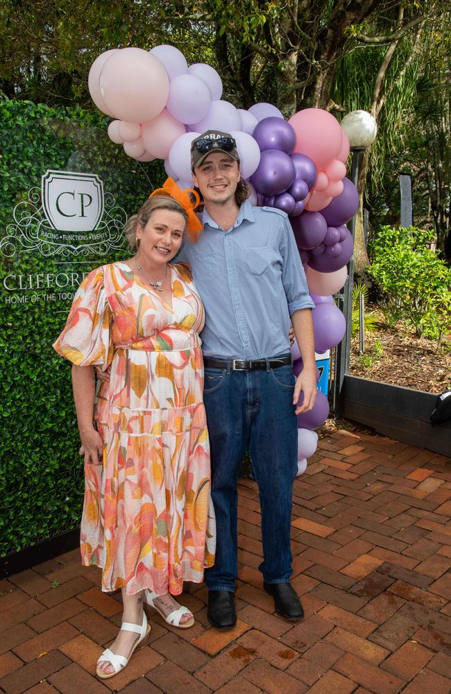 Belinda and Jett Lowe. Weetwood Raceday at Toowoomba Turf Club. Saturday, September 28, 2024. Picture: Nev Madsen