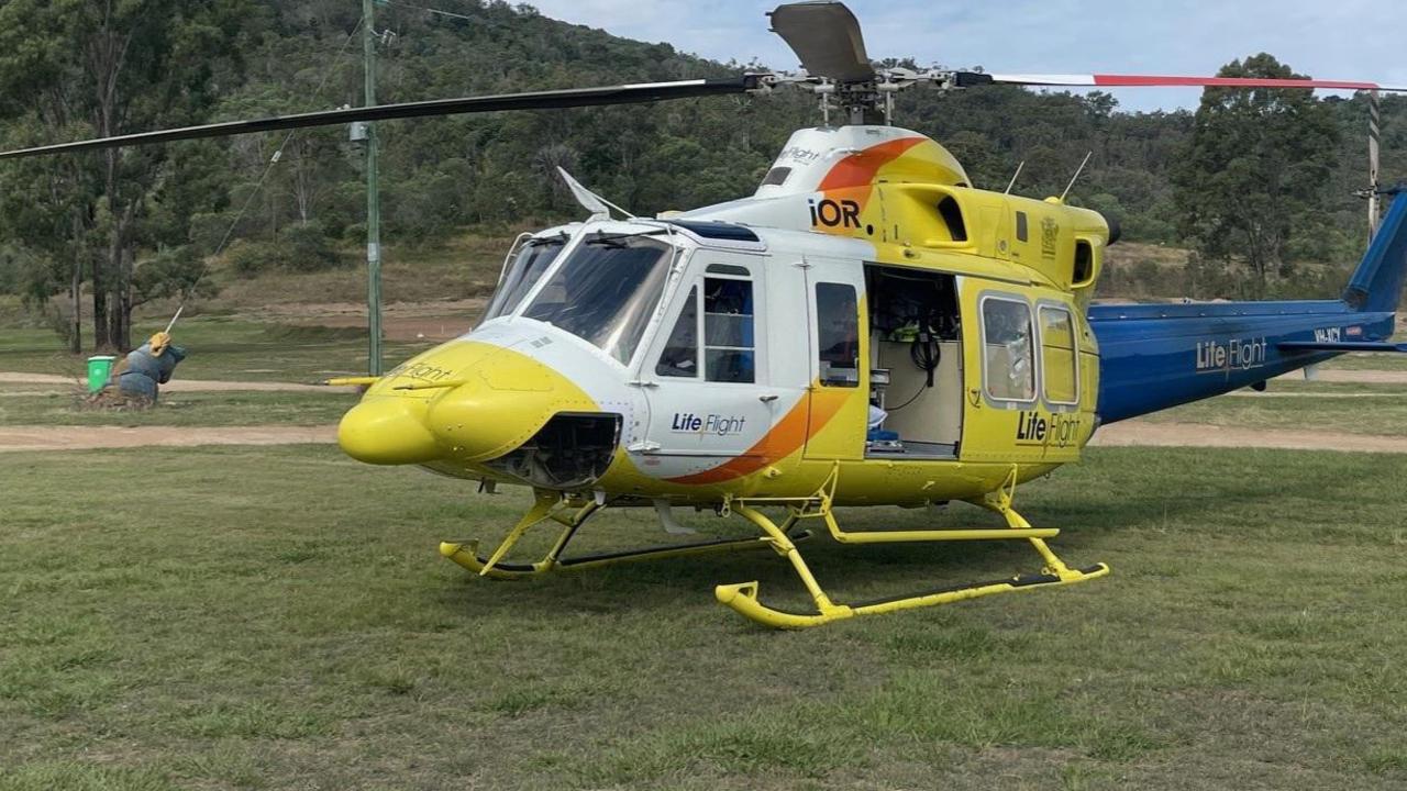 The rescue chopper at Glen Echo where a woman in her 20s was airlifted on September 19, 2024.