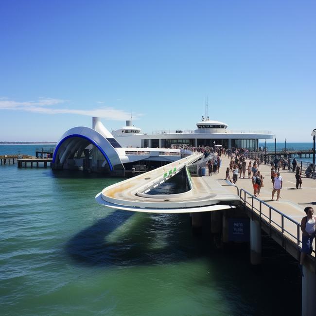 An AI image of Frankston Pier in 2050.