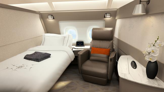 The suite on the Singapore Airlines A380.