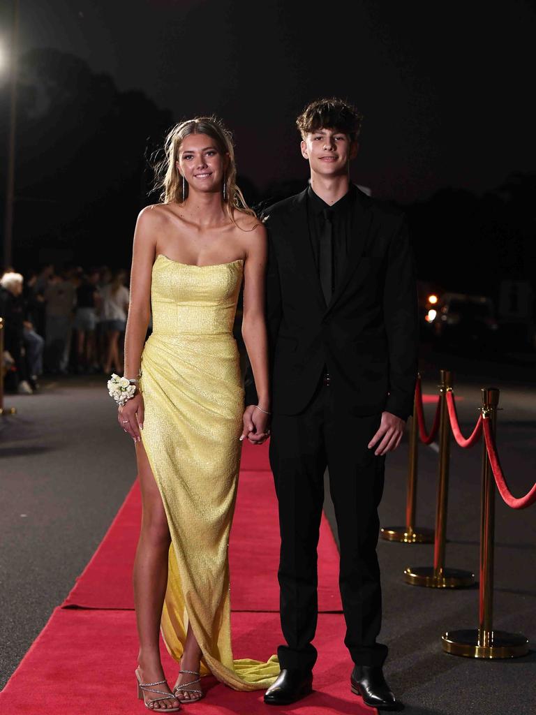 Cooper Wood & Summer Wilson at Xavier Catholic College year 12 formals. Picture: Patrick Woods.