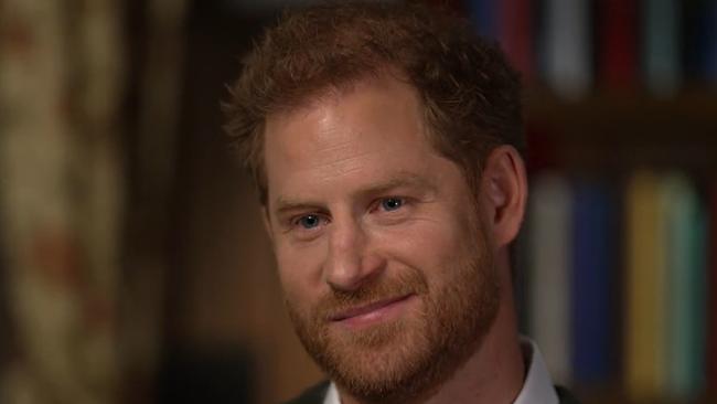 Prince Harry is interviewed by Anderson Cooper on US 60 Minutes. Picture: CBS