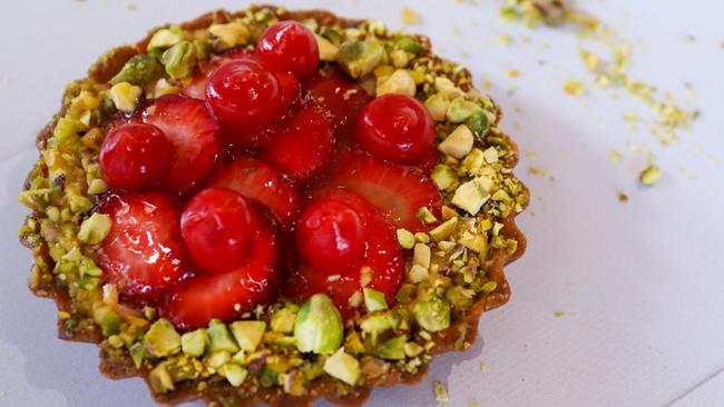 A strawberry and pistachio tart. Picture: Jenifer Jagielski