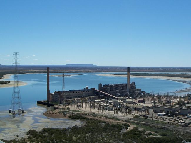 The Port Augusta power station on a clear day, in 2008. Picture: Supplied