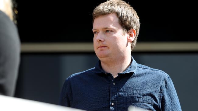 Murray Edward Broughton leaving the Hobart Magistrates Court after a previous appearance. Picture: SAM ROSEWARNE