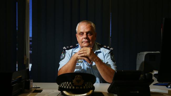 Queensland Police Acting Chief Superintendent Geoff Sheldon dedicated nearly a decade to uncovering the truth about crime rates and the full moon. Picture: Brendan Radke