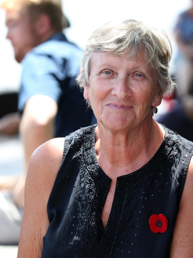 Dorothy Anderson at the Remembrance Day commemorations at the Cairns Cenotaph PICTURE: ANNA ROGERS