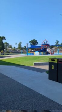 Lord Mayor Kon Vatskalis, federal Solomon MP Luke Gosling at soon-to-be-completed Casuarina Aquatic and Leisure Centre