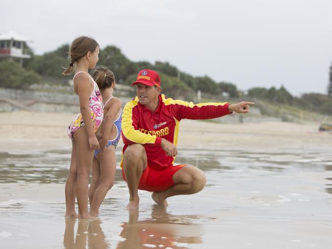 Lifeguard Trent Robinson at Coolum Beach on the Sunshine Coast.