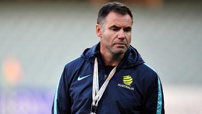 ADELAIDE, AUSTRALIA - JUNE 07: Ante Milicic, assistant coach of Australia looks on during the Australian Socceroos training session at the Adelaide Oval on June 7, 2017 in Adelaide, Australia. (Photo by Daniel Kalisz/Getty Images)