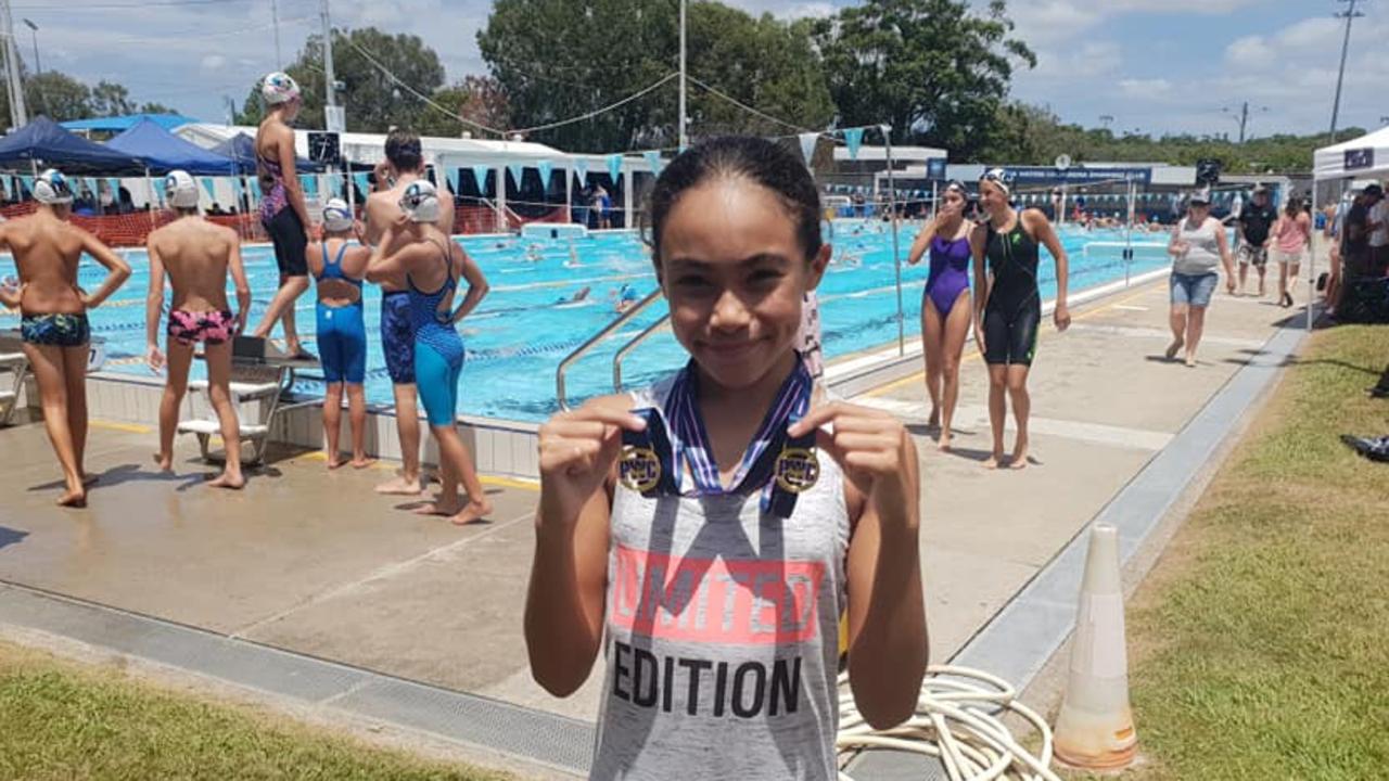 Budding noosa swim talent Elsie-Mae Bowditch is off the Gold Rush swim meet in Gympie