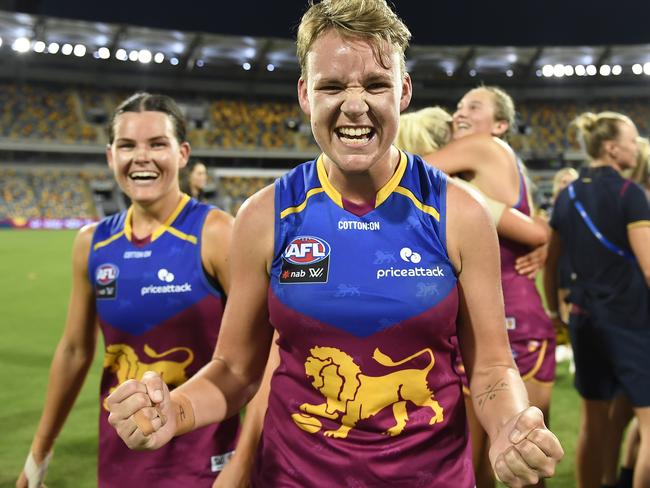 Dakota Davidson and the Lions got the best of the Pies in last year’s prelim. Picture: Getty Images