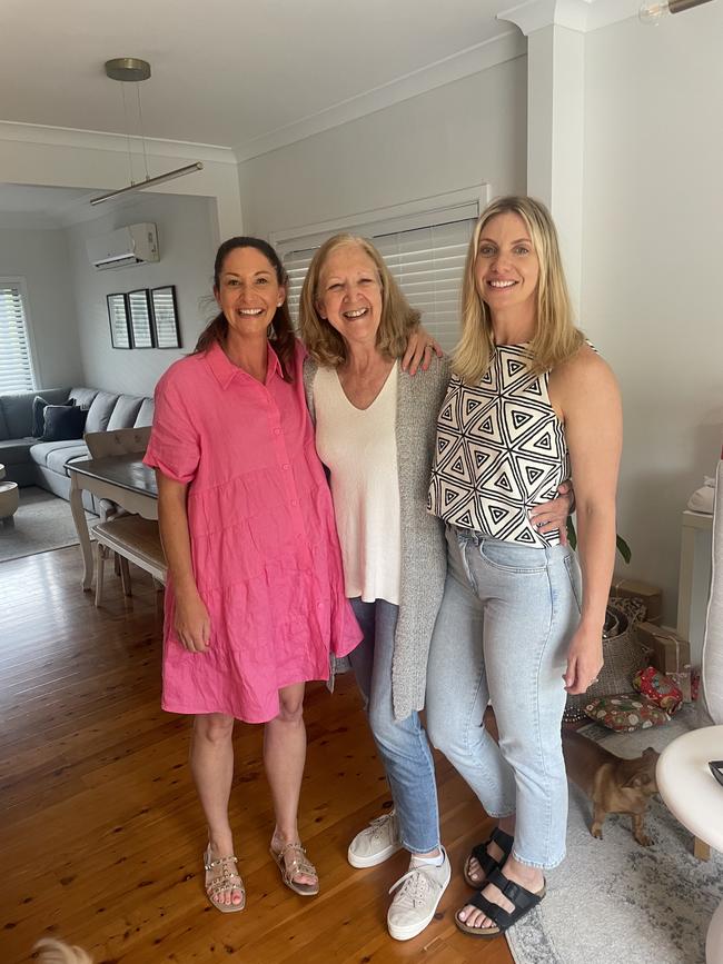 Lucy Schindler with her daughters Pia (L) and Lisa (R) in happy times. Picture: Supplied