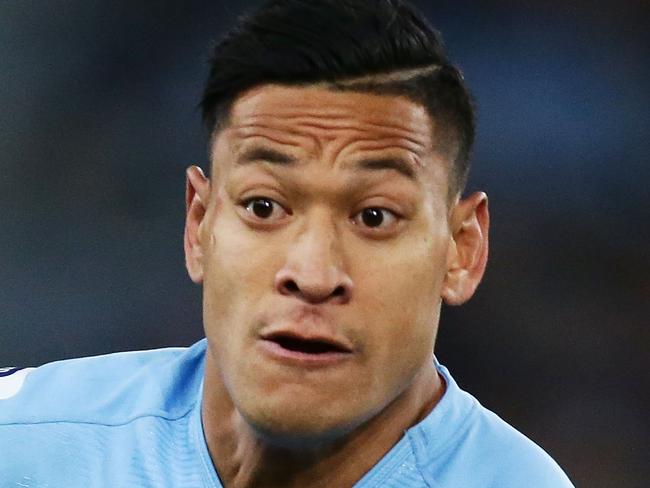 SYDNEY, AUSTRALIA - AUGUST 02: Israel Folau of the Waratahs runs with the ball during the Super Rugby Grand Final match between the Waratahs and the Crusaders at ANZ Stadium on August 2, 2014 in Sydney, Australia. (Photo by Matt King/Getty Images)