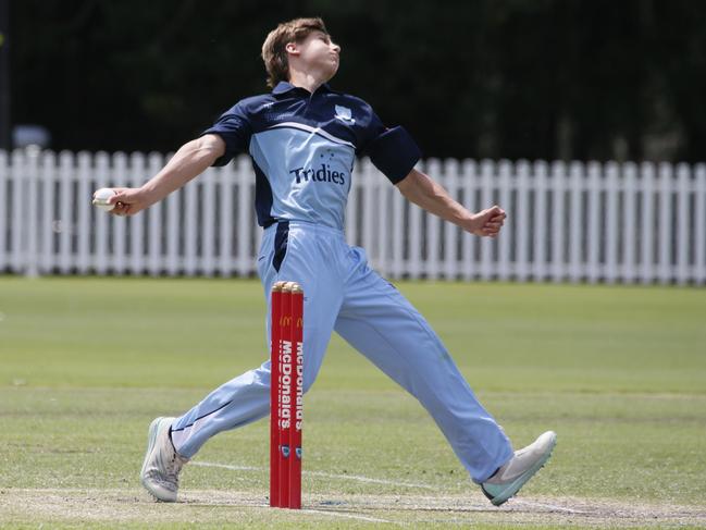 Tom Faulkner hits the crease for Sutherland. Photo by Warren Gannon Photography.