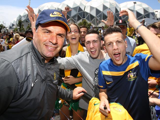 Ange Postecoglou and the Socceroos will have the nation behind them on Friday night.