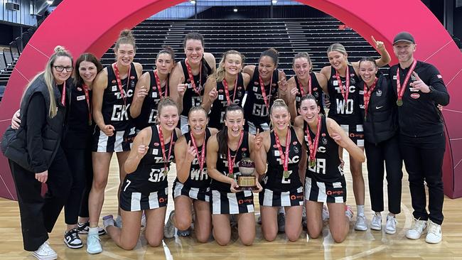 Collingwood netball team ANC gold medal. Picture: Supplied