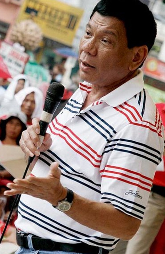 The world’s most badass mayor … Rodrigo Duterte. Picture: AKP Images/Keith Bacongco