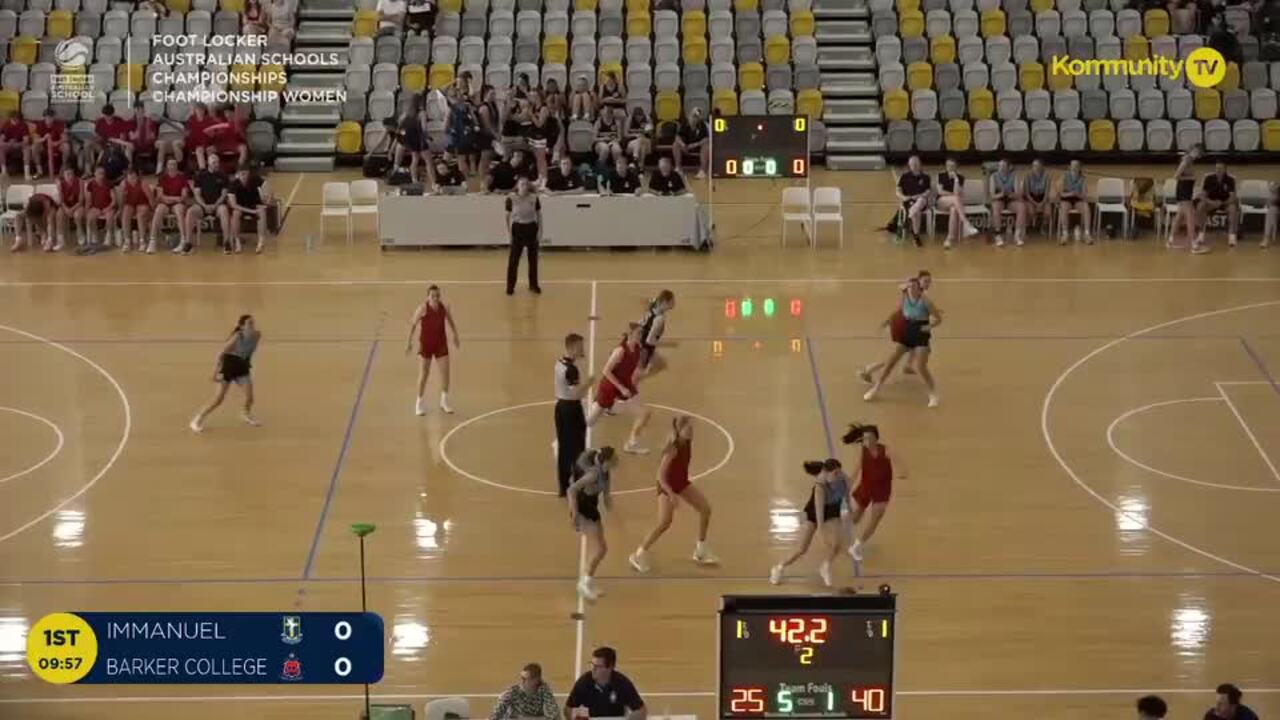 Immanuel College v Barker College (Women's Champ)  - 2024 Basketball Australia Schools Championships Day 1