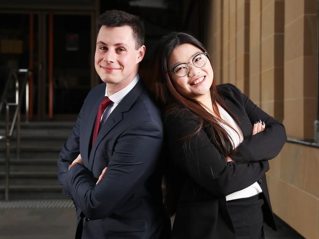 Nicholas Rheinberger and Sheryl Chng (Chng) who have been admitted to the legal profession.  Picture: NIKKI DAVIS-JONES