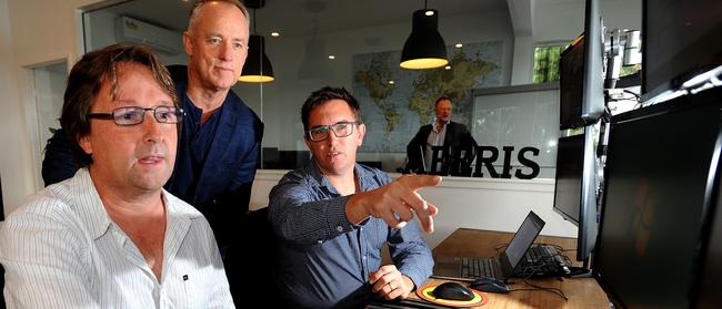 Ex-farmer turned tech entrepreneur, Kerry Plowright (centre), founded listed company Aeeris.