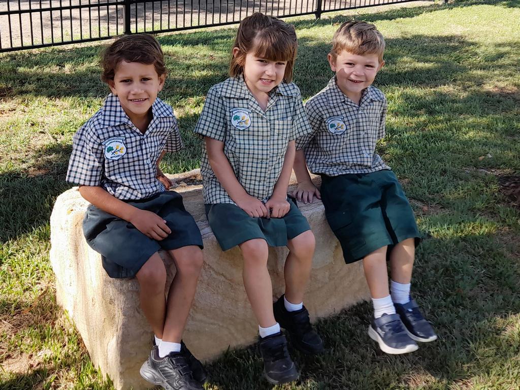 MY FIRST YEAR 2024: St Patrick's School, Mitchell Prep students Kyzer, Minnie and Braxton.