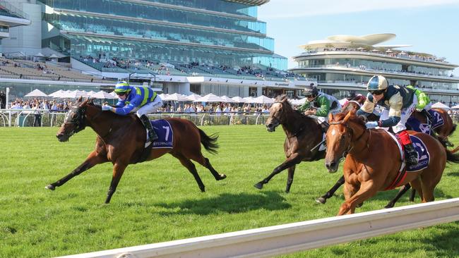 Makram (IRE) ridden by Harry Coffey won the The Elms Handicap at Flemington Racecourse. Picture: George Sal/Racing via Getty Images