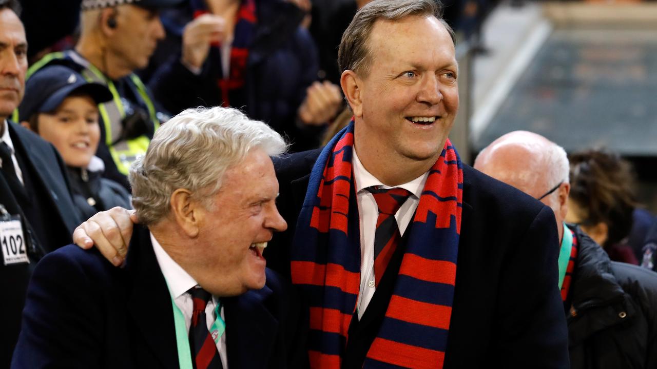 Geoff Freeman and Glen Bartlett in 2018. Picture: Adam Trafford/AFL Media