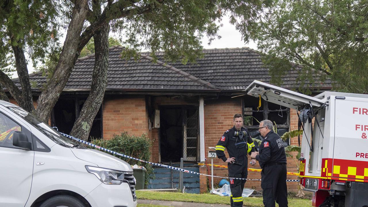 Four other children and two adults are in hospital being treated for smoke inhalation. . Picture: NewsWire / Simon Bullard.