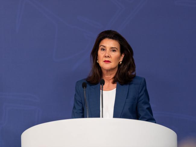 After spearheading the push for an end to working from home, Senator Jane Hume has been demoted to the opposition back bench. Picture: NewsWire / Monique Harmer