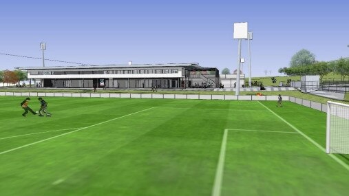 Artists impression of the State Centre of Football earmarked for Gepps Cross.