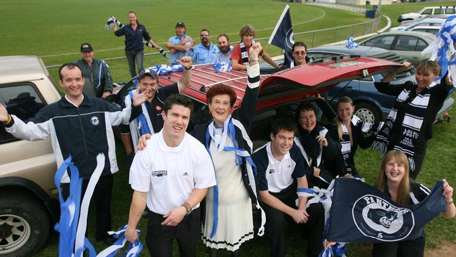 South Adelaide fans with their cars around boundary back in 2006. Picture: News Corp