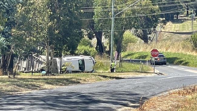 The fatal crash scene. Picture: Kiel Egging