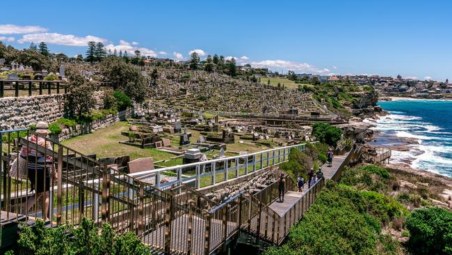 Bondi to Coogee coastal walk near the Waverley seaside cemetery. Picture: iStock